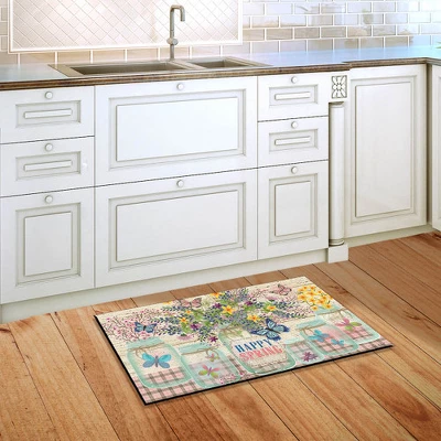 Happy Spring Mason Jar Floral Doormat Indoor Outdoor 30" X 18" Briarwood Lane 5 Happy Spring Mason Jar Floral Doormat Indoor Outdoor 30" X 18" Briarwood Lane - Image 3