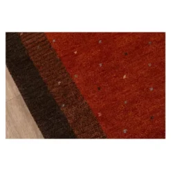 2'x3' Solid Knotted Accent Rug Paprika Red/Black - Momeni -Home Improvement Store GUEST 47ece4df aa48 4f02 bf9d 10e2fc0dfea4