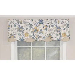 Gianna Petticoat 3in Rod Pocket Contrast Bottom Fabric Valance 50in X 15in By RLF Home -Home Improvement Store GUEST 4803a2ff 7e64 4f87 b061 004817f41c57