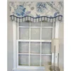 RLF Home 3" Rod Pocket High Quality Fabric Chloe Glory Valance For Windows 50" X 16" Blue -Home Improvement Store GUEST 482f4a59 797c 4e53 aa7d 8d4c31026c96