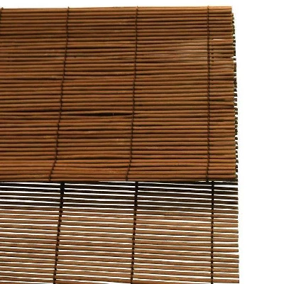 60" X 72" Outdoor Imperial Matchstick Rayon From Bamboo Cord-Free Natural Rollup Blinds Fruitwood - Radiance 3 60" X 72" Outdoor Imperial Matchstick Rayon From Bamboo Cord-Free Natural Rollup Blinds Fruitwood - Radiance