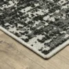Trinity Distressed Abstract Patio Area Rug Black/Beige - Captiv8e Designs