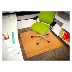 3'7"x4'3" Rayon From Bamboo Deluxe Roll-Up Chairmat With Lip Neutral - Anji Mountain -Home Improvement Store GUEST 4a0fd67d ef09 4180 af0b 0922078a1cc3