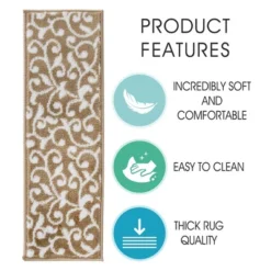 Sussexhome Leaves Collection Non-Slip Carpet Stair Treads, 9" X 28" -Home Improvement Store GUEST 4a525404 33d1 4124 8659 542947d19bb0