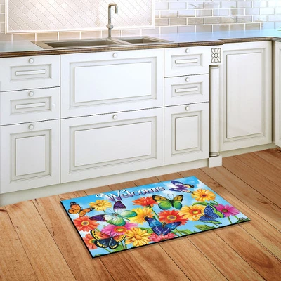 Fluttering Butterflies Spring Doormat Indoor Outdoor 30" X 18" Briarwood Lane 5 Fluttering Butterflies Spring Doormat Indoor Outdoor 30" X 18" Briarwood Lane - Image 3