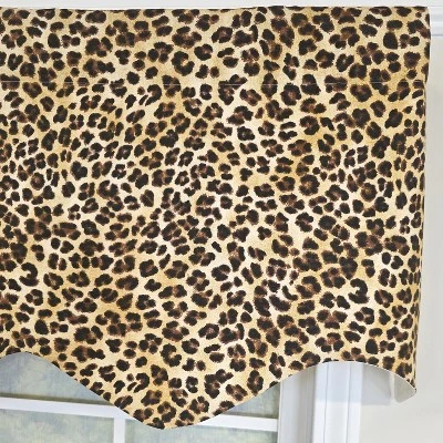 RLF Home 100% Cotton Cheetah Regal Fully Lined Windows Rod Pocket Valance 50" X 17" Yellow 4 RLF Home 100% Cotton Cheetah Regal Fully Lined Windows Rod Pocket Valance 50" X 17" Yellow - Image 2