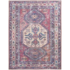 Nicole Curtis Machine Washable Bordered Southwestern Indoor Rug -Home Improvement Store GUEST 4c46d401 8747 435c a2c5 4a90d7e4a97a
