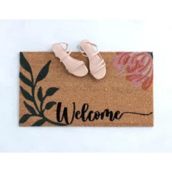Shiraleah "Welcome" Floral Print Rectangle Doormat -Home Improvement Store GUEST 4cf98b2a b03a 4ce0 8fdb 20dd279abf8f