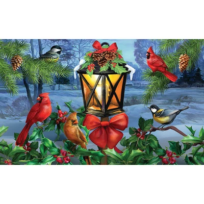 Lantern Glow Gathering Winter Doormat 30" X 18" Indoor Outdoor Briarwood Lane 4 Lantern Glow Gathering Winter Doormat 30" X 18" Indoor Outdoor Briarwood Lane - Image 2