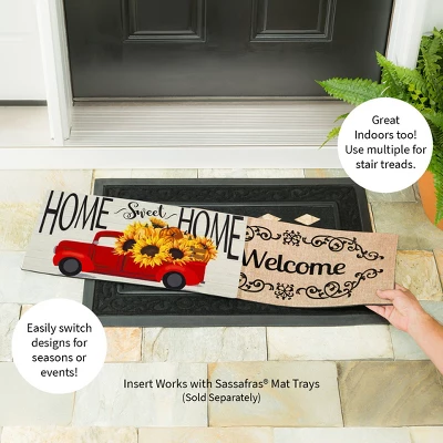 Evergreen Harvest Red Truck Sassafras Indoor Outdoor Switch Doormat 1'10"x10" Off-White 4 Evergreen Harvest Red Truck Sassafras Indoor Outdoor Switch Doormat 1'10"x10" Off-White - Image 2