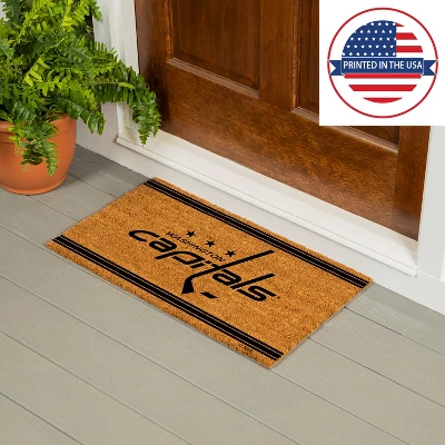 Evergreen Washington Capitals Logo Turf Mat, Brown- 28 X 16 Inches Indoor Outdoor Doormat 7 Evergreen Washington Capitals Logo Turf Mat, Brown- 28 X 16 Inches Indoor Outdoor Doormat - Image 5