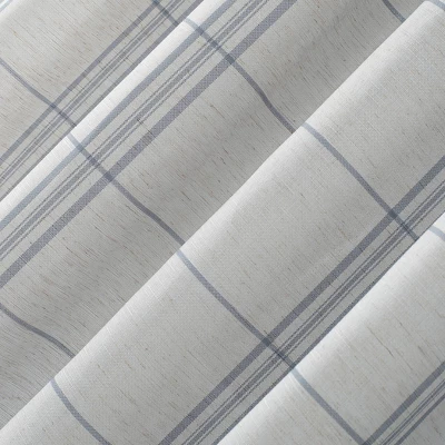 Castille Farmhouse Plaid Semi-Sheer Rod Pocket Curtain Panel - No. 918 4 Castille Farmhouse Plaid Semi-Sheer Rod Pocket Curtain Panel - No. 918 - Image 2