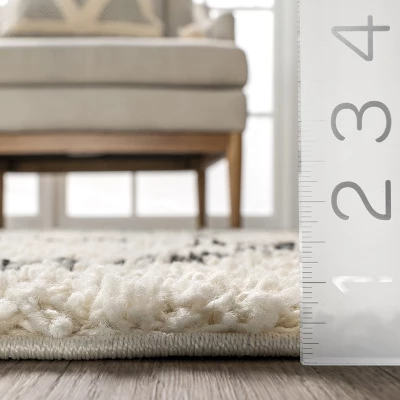 NuLOOM Michelle Diamond Trellis Tassel Area Rug 4 NuLOOM Michelle Diamond Trellis Tassel Area Rug - Image 2