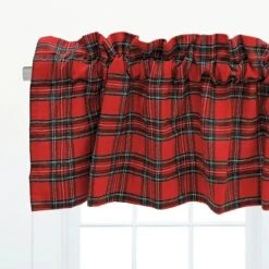 C&F Home Arlington Plaid Red Valance Collection