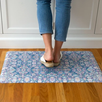 Kilim Anti-Fatigue Comfort Long Floor Mat Blue - Brewster 4 Kilim Anti-Fatigue Comfort Long Floor Mat Blue - Brewster - Image 2