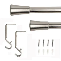 Decorative Drapery Single Rod Set With Cylinder Finials - Lumi Home Furnishings -Home Improvement Store GUEST 50b47c4f 7bb9 4252 86f7 7117d87a7e77