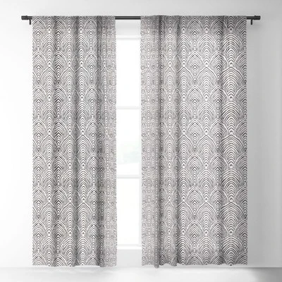 Alison Janssen Hand Drawn Deco Single Panel Sheer Window Curtain - Society6 3 Alison Janssen Hand Drawn Deco Single Panel Sheer Window Curtain - Society6