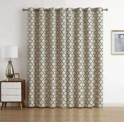 Kate Aurora Chic Living 100% Max Blackout Trellis Thermal Curtains 4 Kate Aurora Chic Living 100% Max Blackout Trellis Thermal Curtains - Image 2