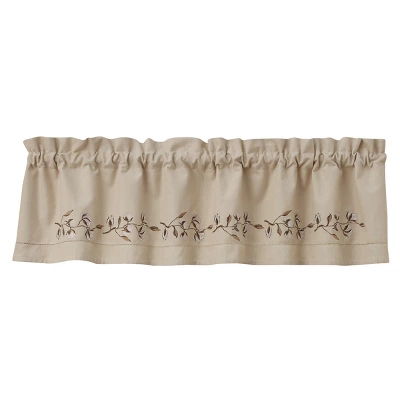 Park Designs Cotton Blossom Embroidered Lined Valance 60'' X 14'' 3 Park Designs Cotton Blossom Embroidered Lined Valance 60'' X 14''