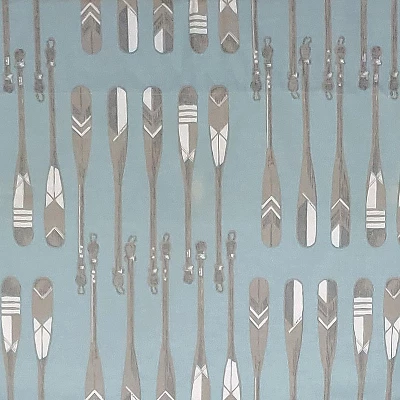 RLF Home Paddle Away Cornice 100% Cotton With Fully Lined 3" Rod Pocket Valnance For Windows 50" X 17" Spa 4 RLF Home Paddle Away Cornice 100% Cotton With Fully Lined 3" Rod Pocket Valnance For Windows 50" X 17" Spa - Image 3