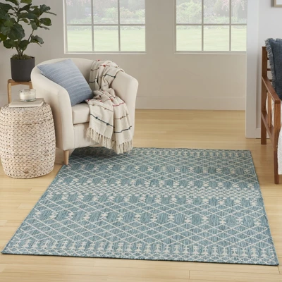 Nourison Positano Moroccan Trellis Flatweave Outdoor Rug 3 Nourison Positano Moroccan Trellis Flatweave Outdoor Rug