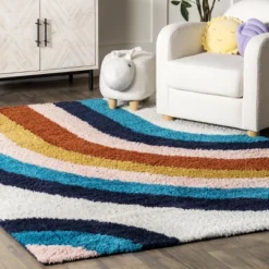 NuLOOM Ela Half Rainbow Shag Area Rug 21 NuLOOM Ela Half Rainbow Shag Area Rug -Home Improvement Store GUEST 5555b10e 2ceb 4adf b2f0 264177229b5f