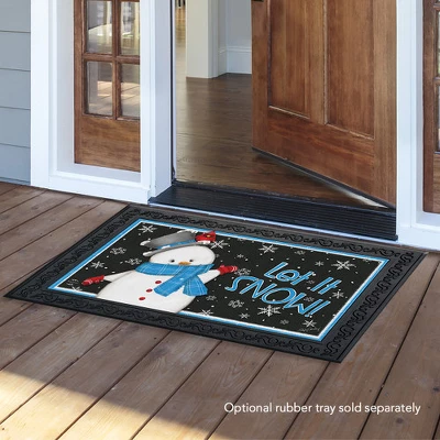 Briarwood Lane Jolly Winter Snowman Doormat Primitive Let It Snow Indoor / Outdoor 30" X 18" 4 Briarwood Lane Jolly Winter Snowman Doormat Primitive Let It Snow Indoor / Outdoor 30" X 18" - Image 2