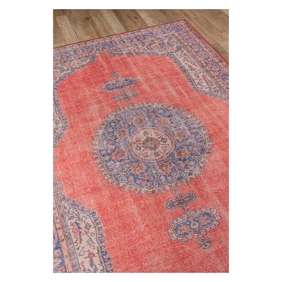 2'x3' Medallion Loomed Accent Rug Red/Blue - Momeni 3 2'x3' Medallion Loomed Accent Rug Red/Blue - Momeni