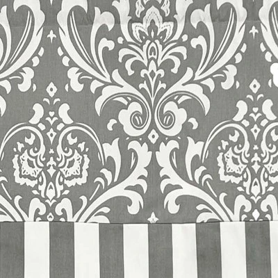 Ozbourne Style Banded 3" Rod Pocket Valance 50" X 16" Gray By RLF Home 4 Ozbourne Style Banded 3" Rod Pocket Valance 50" X 16" Gray By RLF Home - Image 2