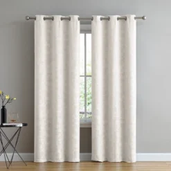 Kate Aurora Chic Living 2 Pack Floral Leaves Embossed Room Darkening Grommet Top Curtain Panels - 84 In. Long -Home Improvement Store GUEST 5765995c 2eaa 4ad0 8488 a1f6a681a897