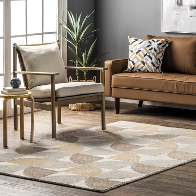 NuLOOM Liv Hand Tufted Wool Geometric Area Rug 3 NuLOOM Liv Hand Tufted Wool Geometric Area Rug