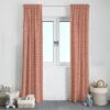 Bacati - Orange Texture Boys Cotton Printed Single Window Curtain Panel -Home Improvement Store GUEST 58a31da3 aa92 4bfa 86b3 7cb3048323ea