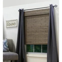 Brooklyn 48-in Cordless Driftwood Bamboo Roman Shade