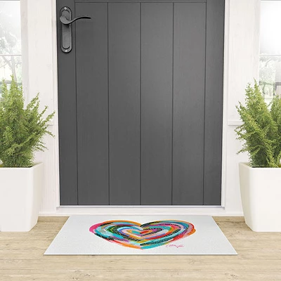 EttaVee Art Heart No1 Looped Vinyl Welcome Mat - Society6 3 EttaVee Art Heart No1 Looped Vinyl Welcome Mat - Society6