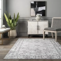 NuLOOM Ren Vintage Floral Machine Washable Area Rug 16 NuLOOM Ren Vintage Floral Machine Washable Area Rug -Home Improvement Store GUEST 5c00d40f e37a 45c1 aab2 c0007b19de1d