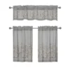 Kate Aurora Shabby Sheer Embroidered Complete 3 Piece Floral Rod Pocket Cafe Kitchen Curtain Tier & Valance Set -Home Improvement Store GUEST 5c6b989d bab4 4f79 b4d7 5412f582556c