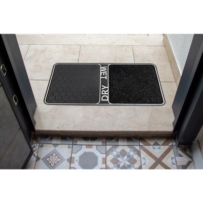 J&V TEXTILES 18" X 32" Two-In-One Wet & Dry Shoe Cleaning Outdoor Floor Mats 4 J&V TEXTILES 18" X 32" Two-In-One Wet & Dry Shoe Cleaning Outdoor Floor Mats - Image 2