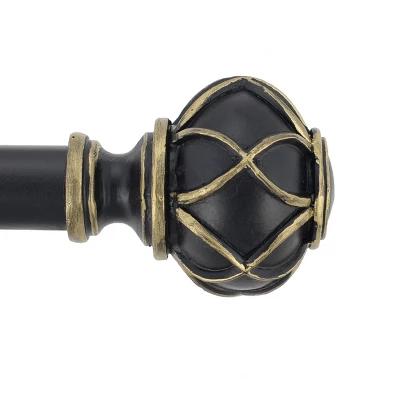 Iron And Resin Expandable Black And Gold Window Curtain Rod By Blue Nile Mills 5 Iron And Resin Expandable Black And Gold Window Curtain Rod By Blue Nile Mills - Image 3