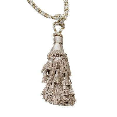 Charlotte Decorative Tassel Window Curtain Tieback - 24" - Elrene Home Fashions 4 Charlotte Decorative Tassel Window Curtain Tieback - 24" - Elrene Home Fashions - Image 2