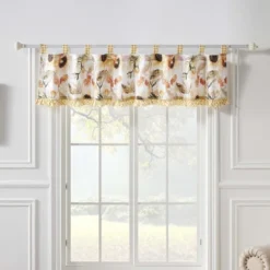 Somerset Ruffle Trimmed Window Valance 84" X 19" Gold By Greenland Home Fashion