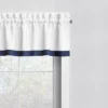 Bacati - MixNMatch Blue Band Window Valance