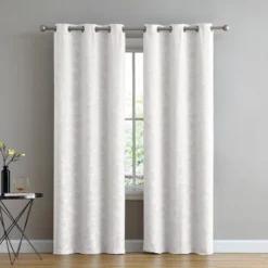 Kate Aurora Chic Living 2 Pack Floral Leaves Embossed Room Darkening Grommet Top Curtain Panels - 84 In. Long -Home Improvement Store GUEST 5f7bc947 6cb0 4c83 bd96 320a42d56bf4