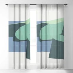 Mile High Studio Color And Shape Cliffs Of Moher 50" X 84" Single Panel Sheer Window Curtain - Society6