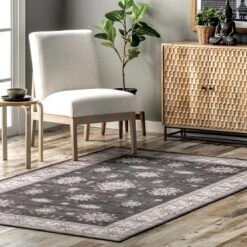 NuLOOM Mollie Machine Washable Traditional Border Area Rug