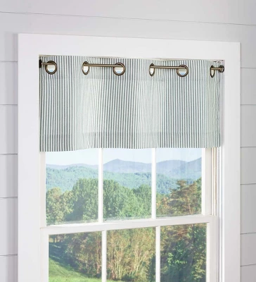 Thermalogic Insulated Ticking Stripe Grommet Top Valance, 40"W X 15"L 6 Thermalogic Insulated Ticking Stripe Grommet Top Valance, 40"W X 15"L - Image 4