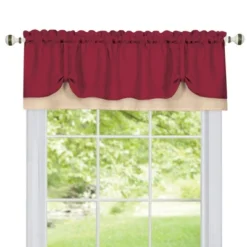 Collections Etc Darcy Two-Tone Rod Pocket Window Curtain Valance With Pick-Up Accents, Home Décor For Any Room -Home Improvement Store GUEST 62d45851 679f 41a3 8027 ee0638a096d6