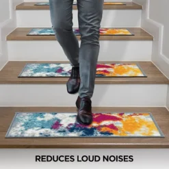 World Rug Gallery Modern Abstract Non-Slip Stair Treads -Home Improvement Store GUEST 6303eda1 ea3a 4f0c ab0f b1a6f89160c5