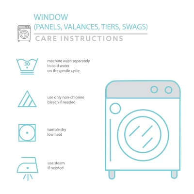 Lush Décor Coastal Chic Scallop Edge Window Curtain Panels Gray/White 52X84 Set 6 Lush Décor Coastal Chic Scallop Edge Window Curtain Panels Gray/White 52X84 Set - Image 4