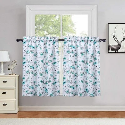 Trinity Oxford Cloth Flower Brocade Curtains For Half Window Farmhouse 7 Trinity Oxford Cloth Flower Brocade Curtains For Half Window Farmhouse - Image 5