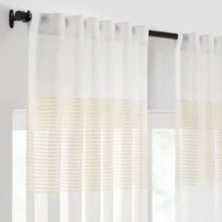 1pc Light Filtering Gilson Striped Window Curtain Panel - Mercantile